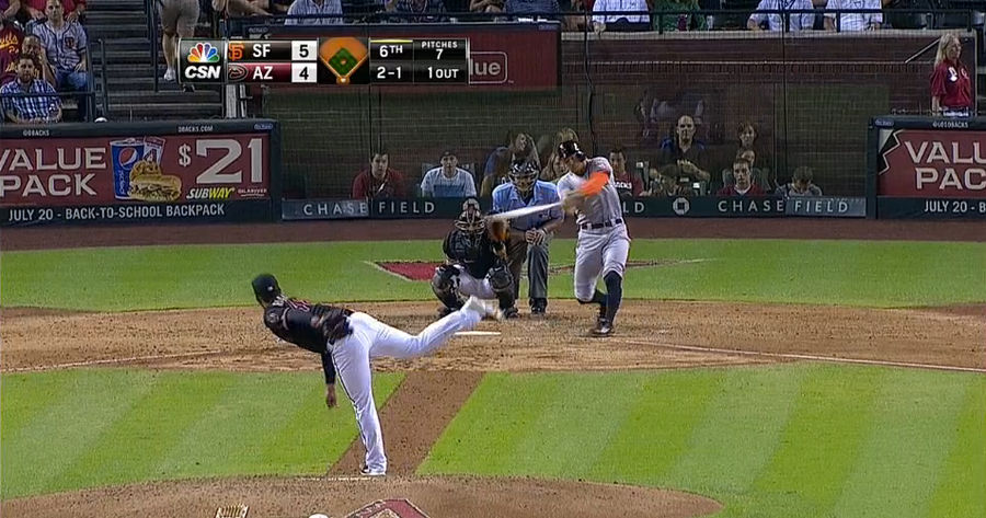 Hunter Pence And His Goofy Swing Crush A Ball Into The Upper Deck