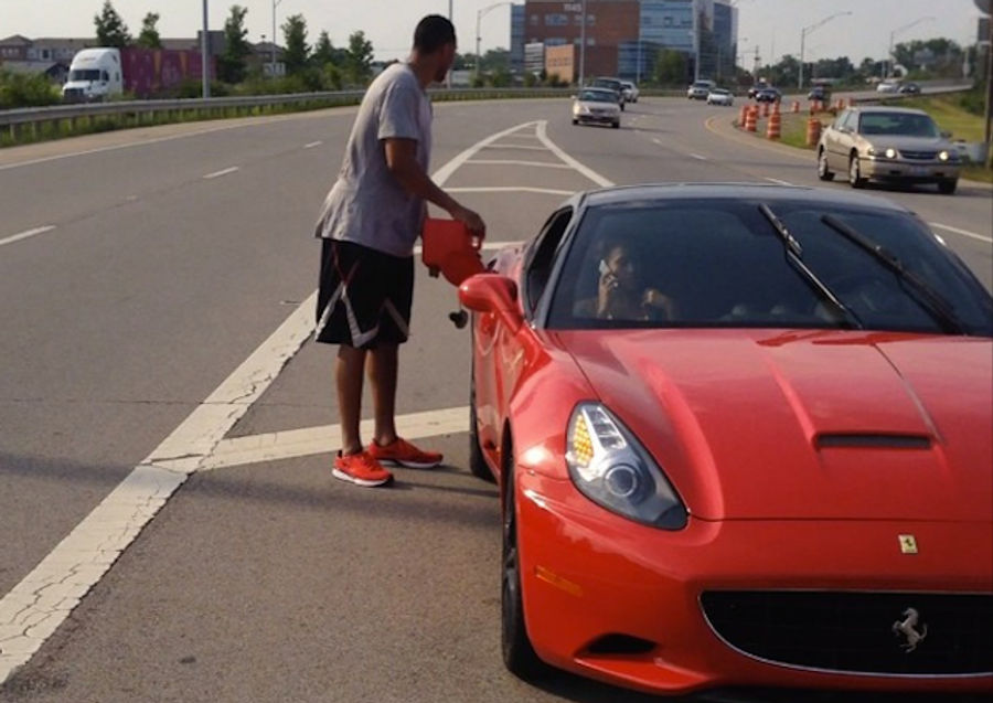 Evan Turner&#39;s Ferrari Ran Out Of Gas On The Highway