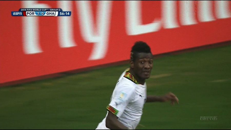 Ghana Score to Tie Portugal, 1-1