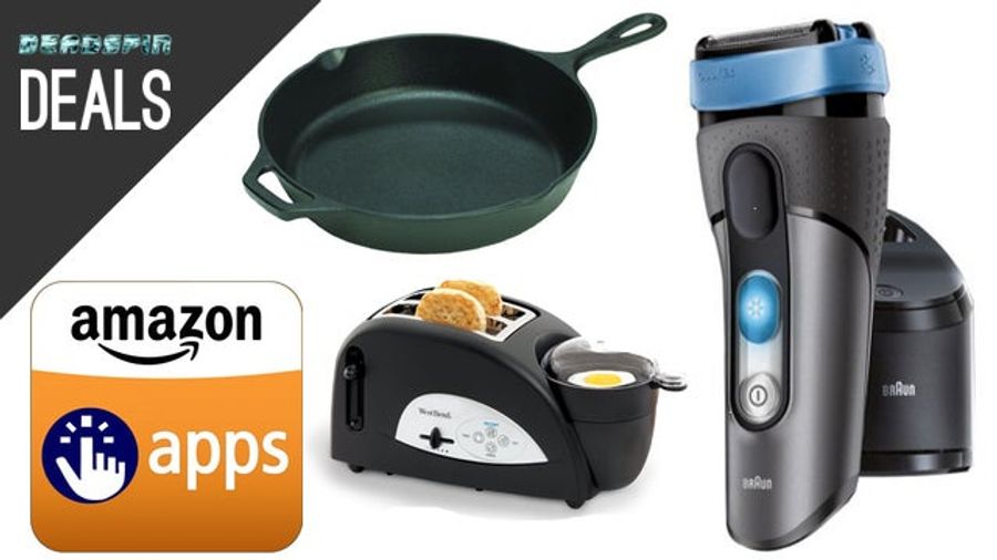 Deals: Face-Cooling Shaver, 15&quot; Cast Iron, Breakfast Sandwich Maker