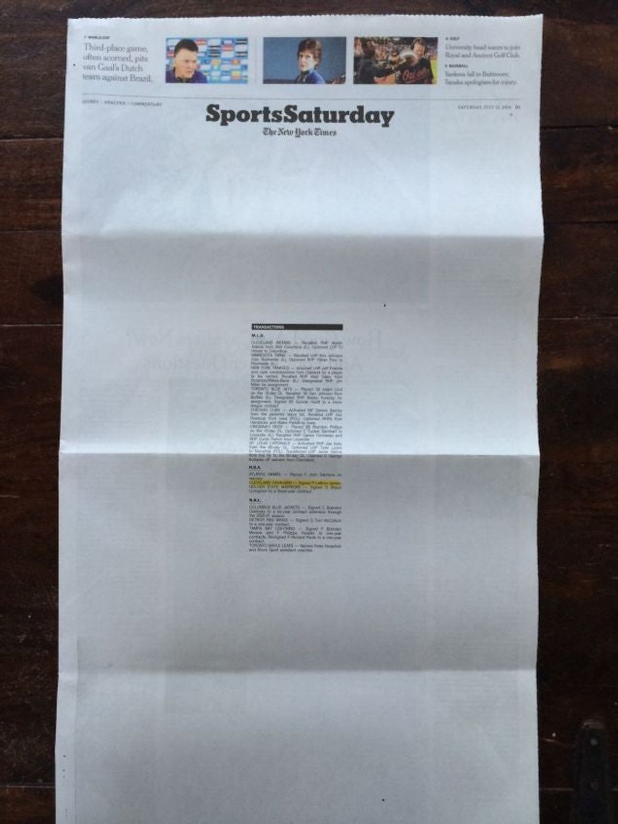 That Cool <em>NYT</em> LeBron Cover Was (Sort Of) Inspired By Kanye And Kim