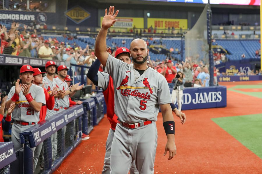 Why isn’t Albert Pujols being sent off like Derek Jeter and David Ortiz?