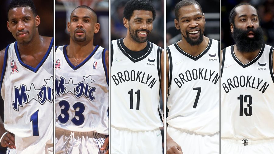 Twenty years after injuries denied us of Grant Hill and Tracy McGrady in Orlando, is the same thing happening with Kyrie Irving, James Harden, and Kevin Durant in Brooklyn?