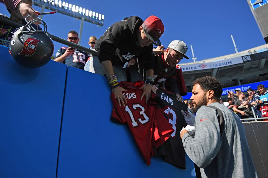 Isn't Mike Evans giving a referee his digits far worse than an autograph? Asking for everyone
