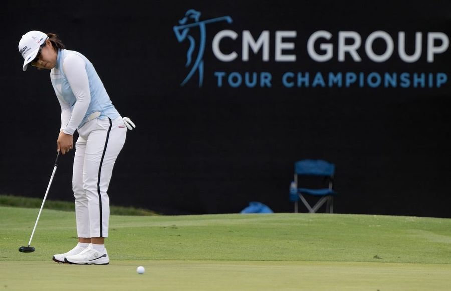 Yang, Hataoka share lead after surge at Tour Championship