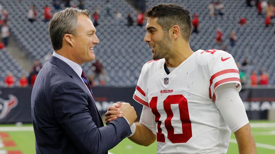 Kyle Shanahan tried to defend John Lynch, but we saw what he did to poor Jimmy G