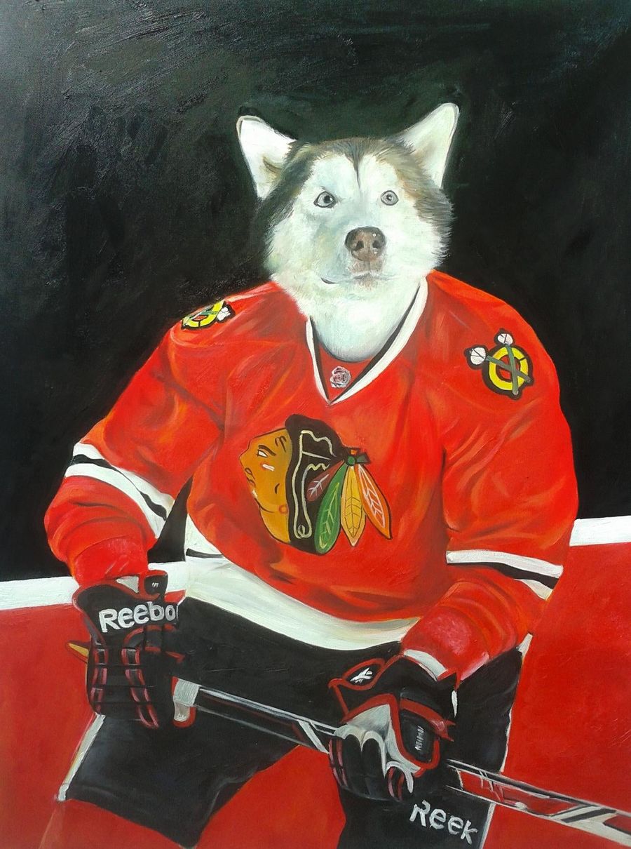Here Are Some Portraits Of Pets As NHL Players