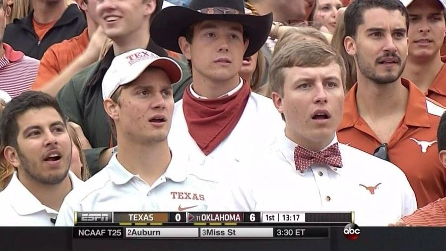 Texas Clobbering Oklahoma, Trailing By 4