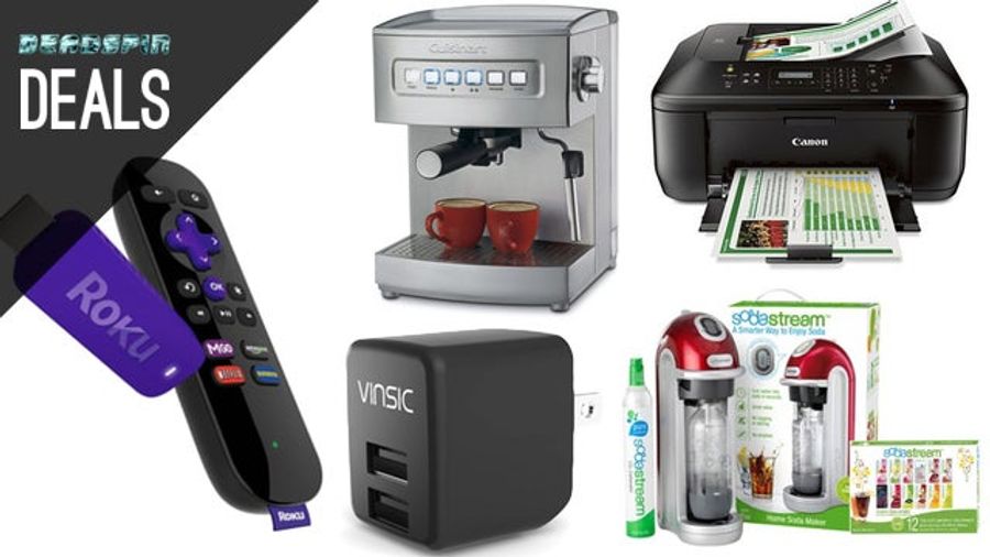 Deals: Huge SodaStream Savings, DIY Espresso, Wireless Printing, Roku