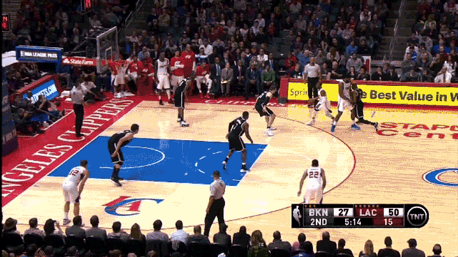 DeAndre Jordan Slams Home A Lob From The Middle Of The Paint