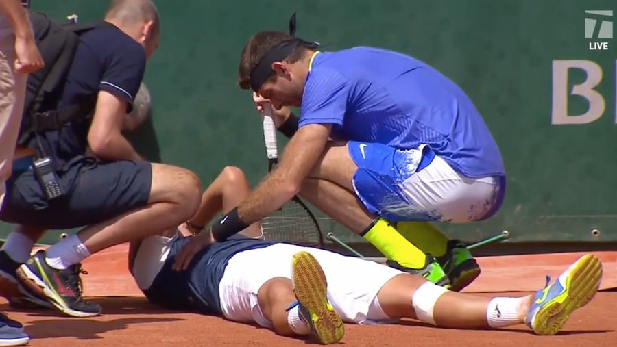 Juan Martin Del Potro Comforts Sobbing Opponent Who Had To Retire During Match