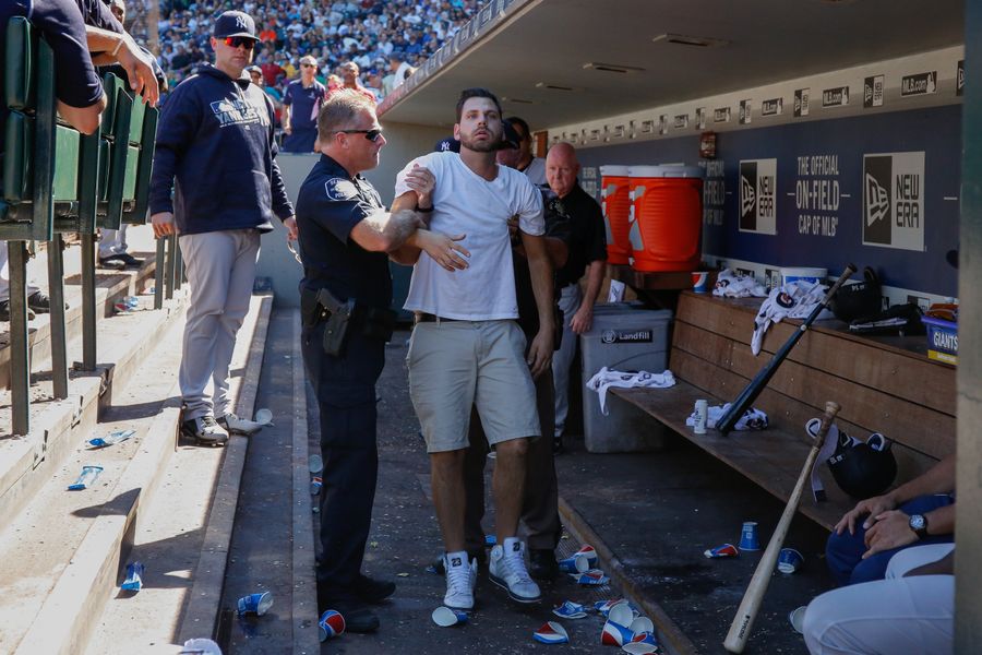 What, Like You've Never Taken A Headfirst Dive Into The Yankees' Dugout?