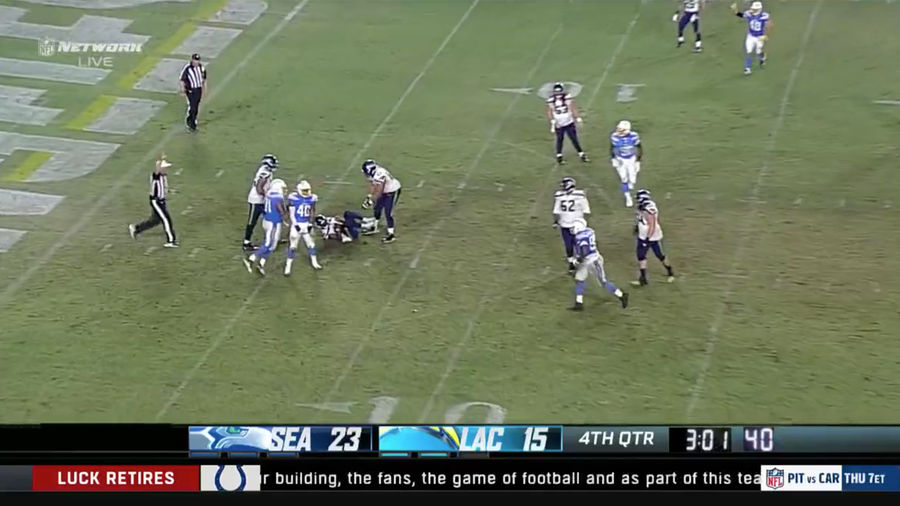 Chargers' Chris Peace "Dicked" Geno Smith