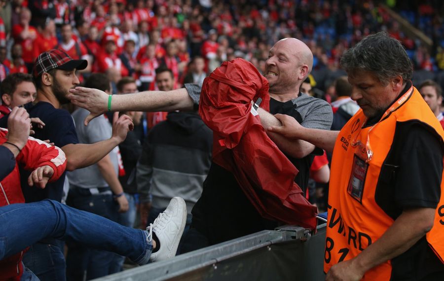 Liverpool Fan Takes In The Big Game