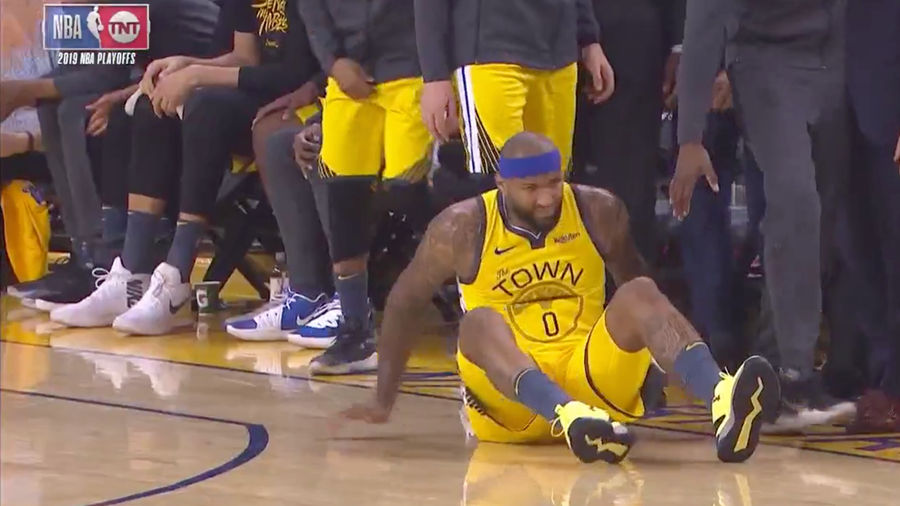DeMarcus Cousins Limps Out Of Game With Non-Contact Leg Injury