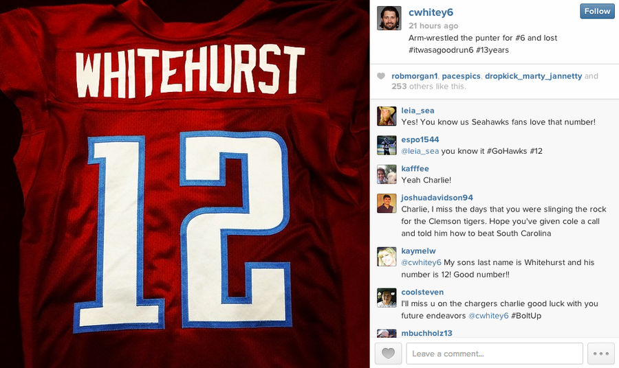 Charlie Whitehurst Arm-Wrestled A Punter For A Uniform Number, And Lost