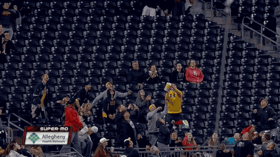 Pirates Fan Catches Foul Ball With Exploding Tub Of Popcorn
