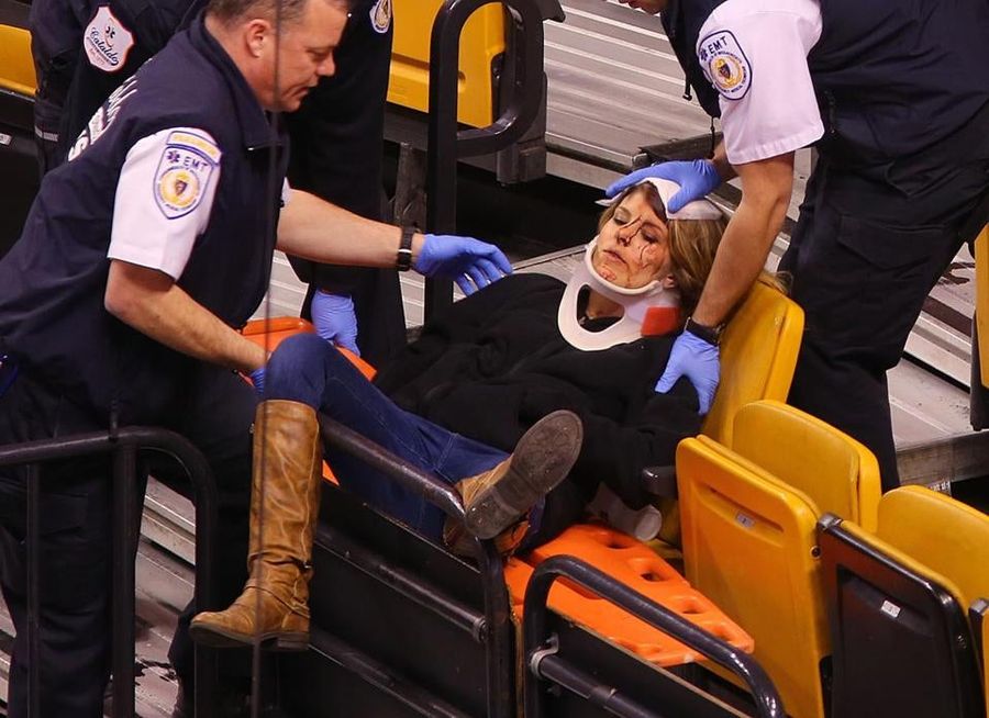 Netting Falls At Bruins Game, Injuring Two