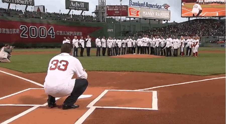 Johnny Damon Gets Payback, Cuts Off Manny Ramirez's First Pitch