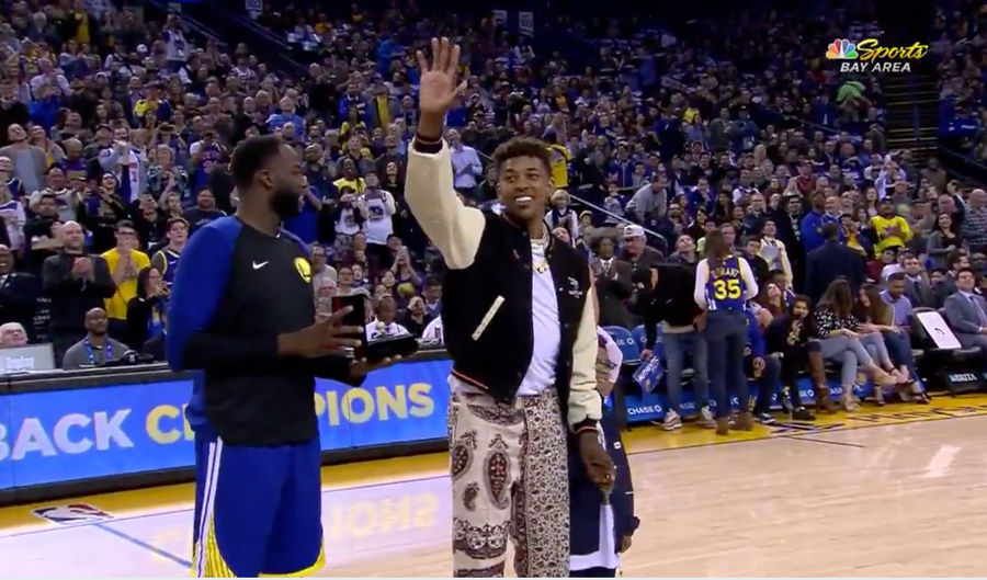 The Warriors Were Given A Delay Of Game Warning Because Nick Young&#39;s Ring Ceremony Took Too Long
