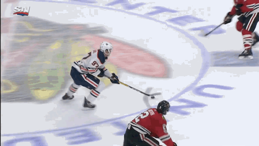 Connor McDavid Sticks Out His Butt To Create A Beautiful Assist