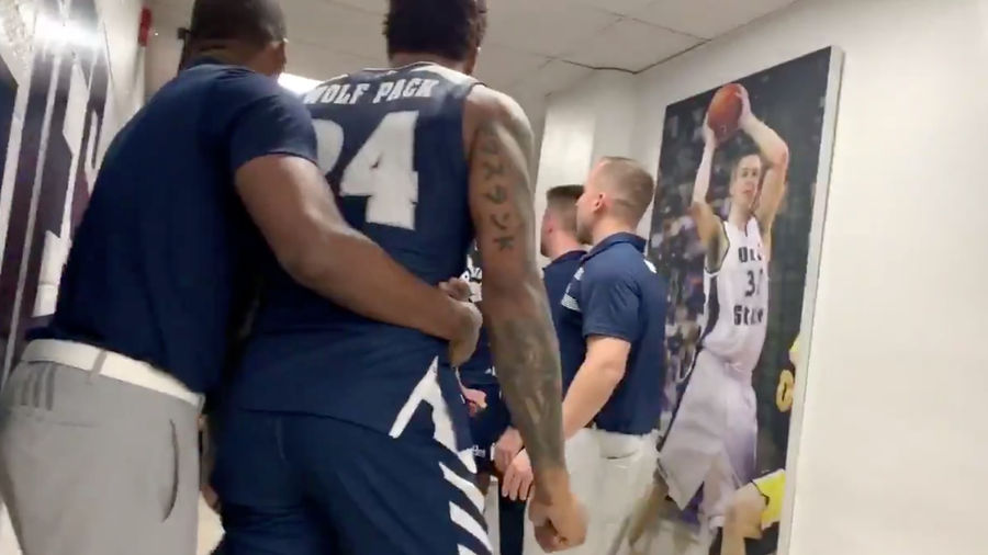 Nevada&#39;s Jordan Caroline Punches Glass And Wolf Pack Staff Members Confront Cops In Postgame Tunnel Fracas
