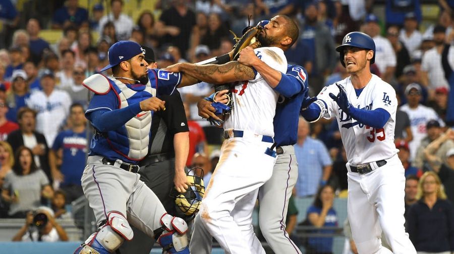 Punches Nearly Thrown In Near Brawl After Matt Kemp Trucks Robinson Chirinos At The Plate<em></em>