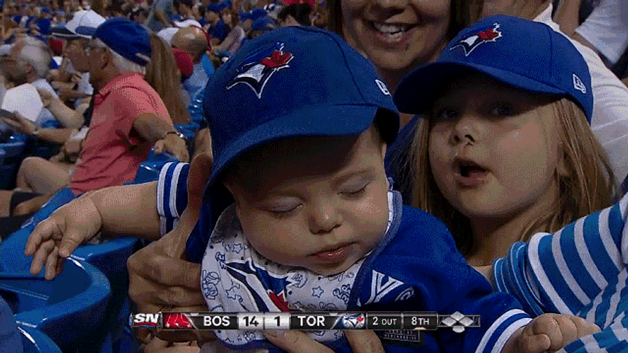 Drowsy Baby Too Tired To Watch Blue Jays Get Blown Out