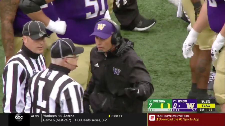 Washington Dealt Unsportsmanlike Conduct Penalty For Attempted Camouflage