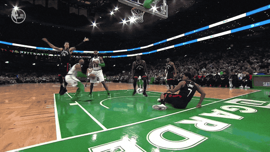 Marcus Smart "Dunked" Onto An Injured Kyle Lowry