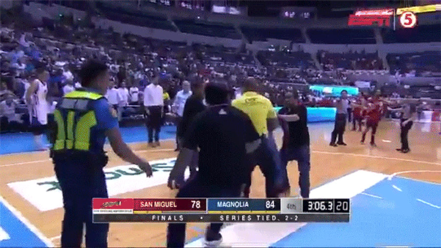 Spider-Man Interrupts Basketball Game, Runs Around And Crashes Into People Like A Dork
