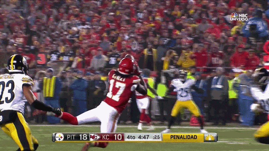Chris Conley Gets Blasted In The Head, Only Misses One Play