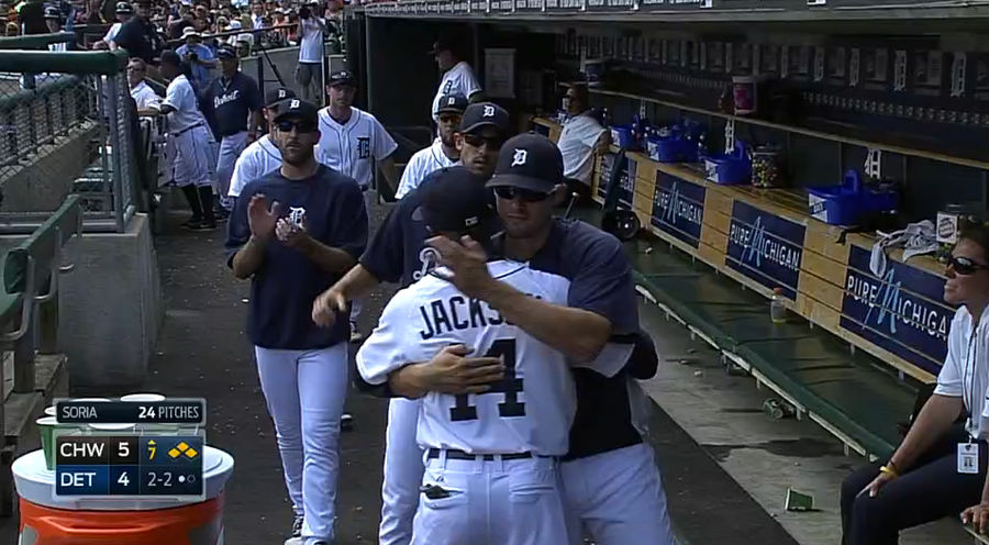 Austin Jackson Pulled Off Field, Learns He's Been Traded