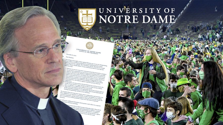 Notre Dame president now slamming students for exposing his failure