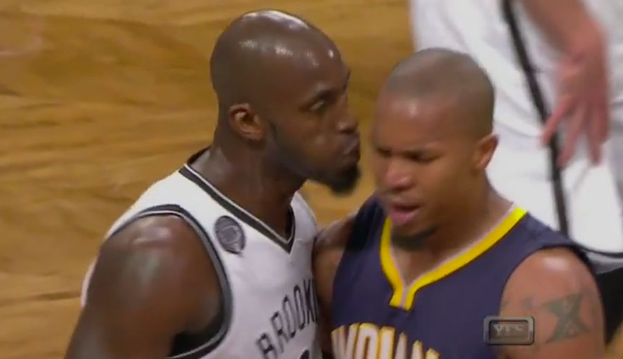 Kevin Garnett Successfully Pisses Off David West By Blowing On His Face
