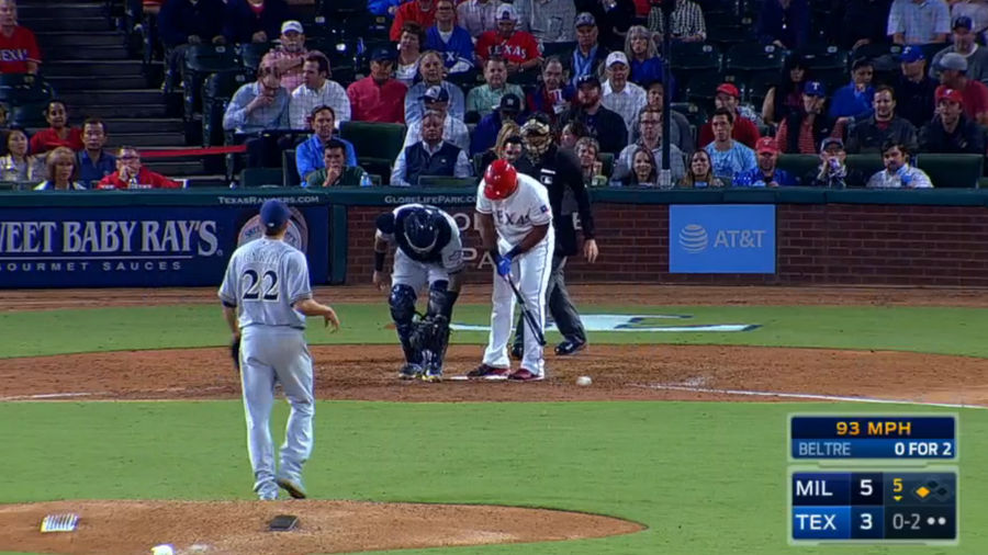 Adrian Beltre Strikes Out, Putts The Ball Away