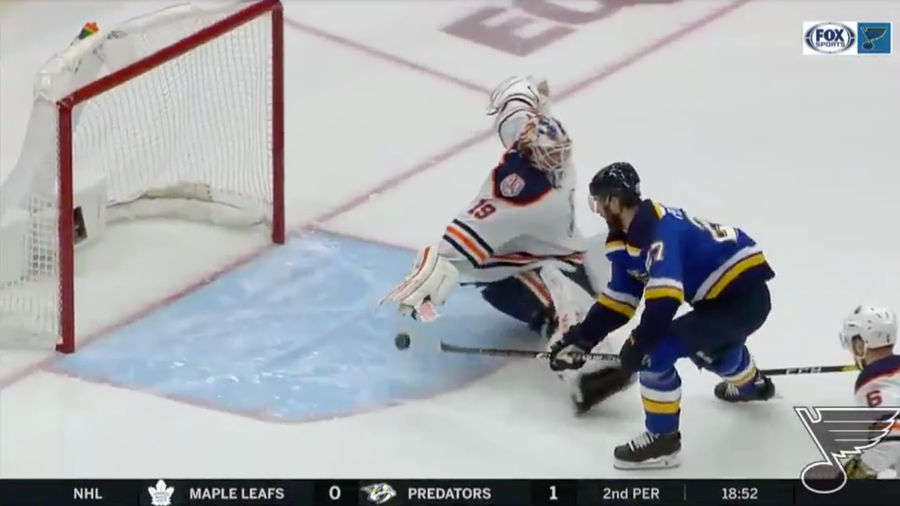 The Blues Ruthlessly Tormented Oilers Goalies Tonight