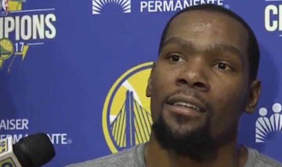 Cameraman Threatens To Knock Other Cameraman "The Fuck Out" During Kevin Durant Interview
