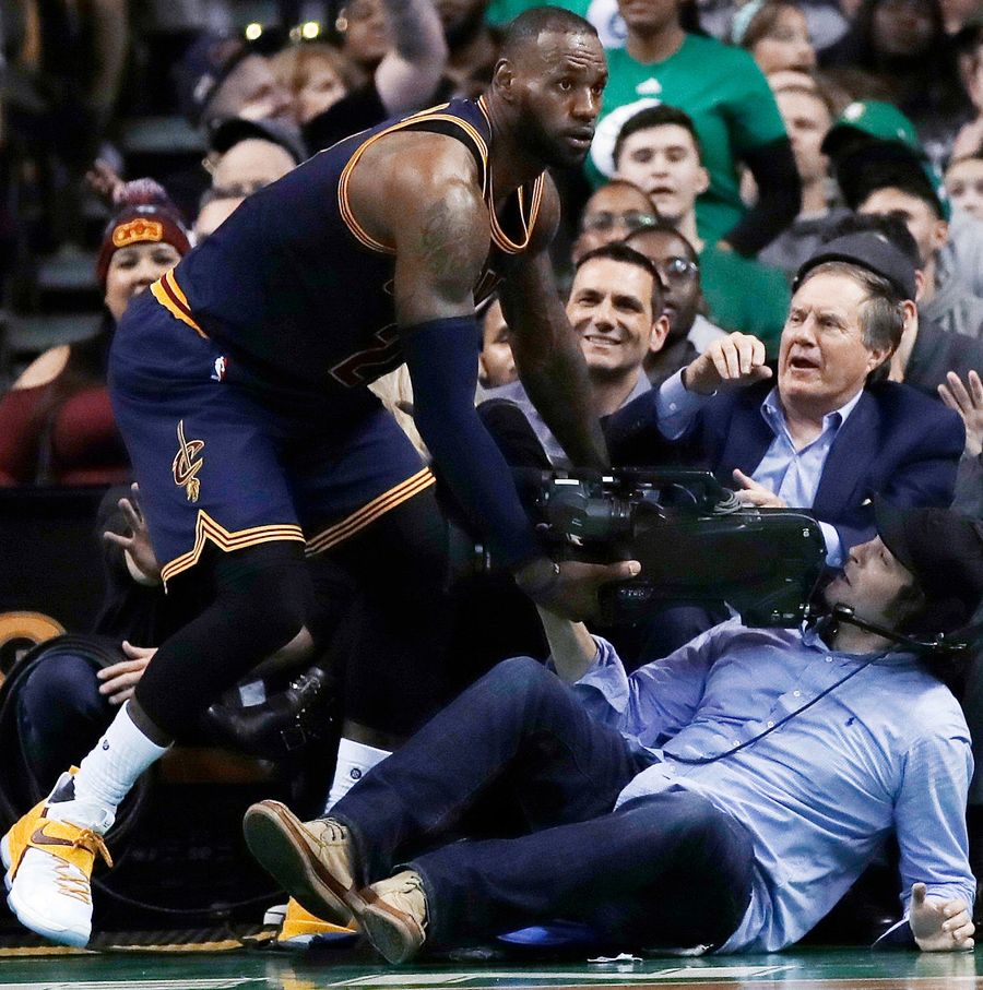 LeBron Nearly Took Out Bill Belichick