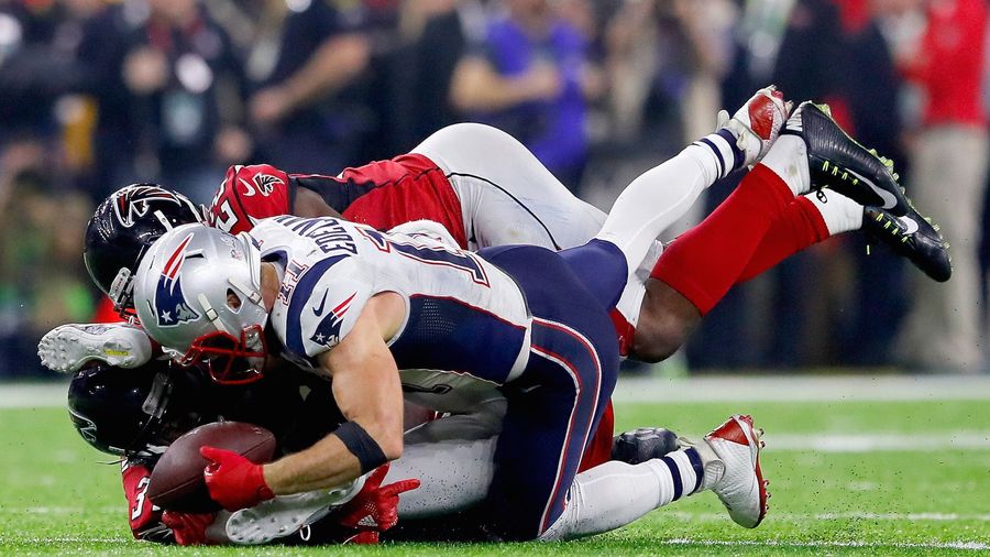 Mic'd-Up Julian Edelman Argued With Falcons Defender Over Whether He Caught That Ball