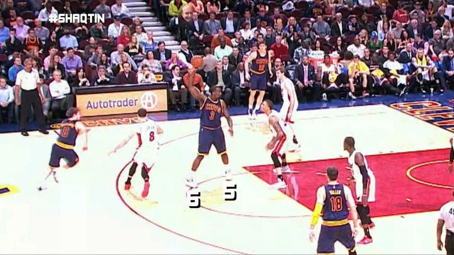 Kendrick Perkins, With The Classic Nine-Step Move
