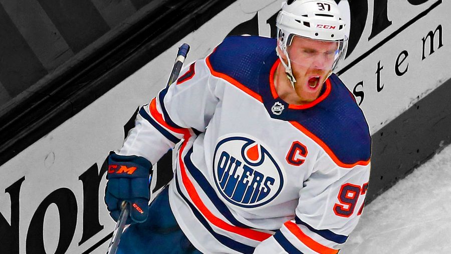 Connor McDavid is skating with giants