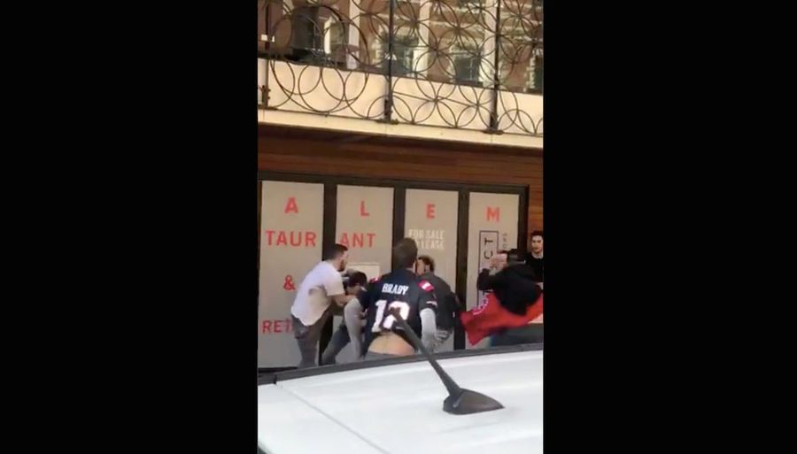 There Was A Big Ol' Brawl Between Patriots Fans At Their Super Bowl Parade