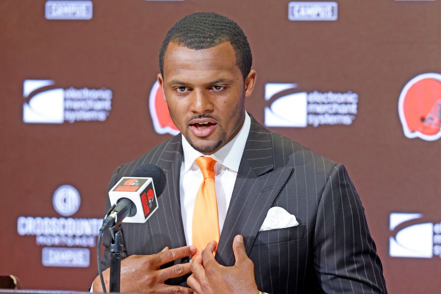 Browns introduce new QB Deshaun Watson, a man with 22 civil cases of sexual misconduct against him
