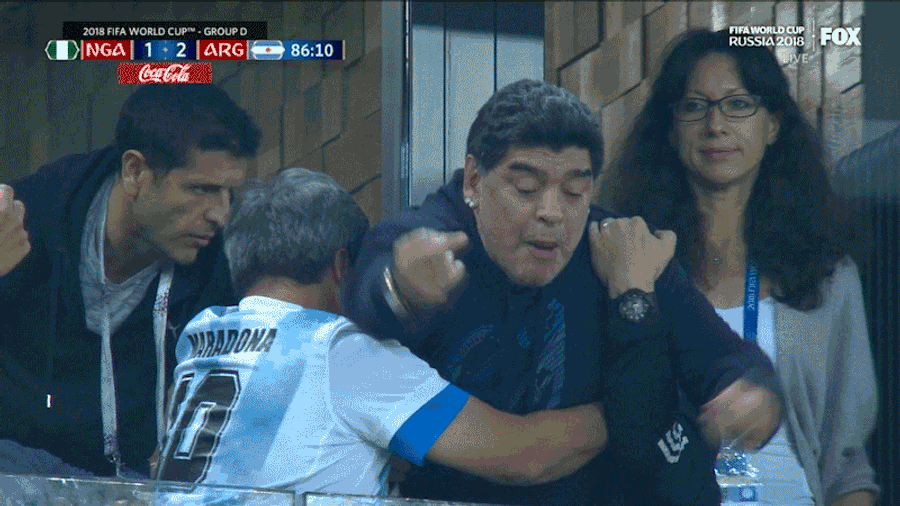 Diego Maradona Explains His Wild World Cup Behavior: &quot;My Neck Hurt A Lot&quot;