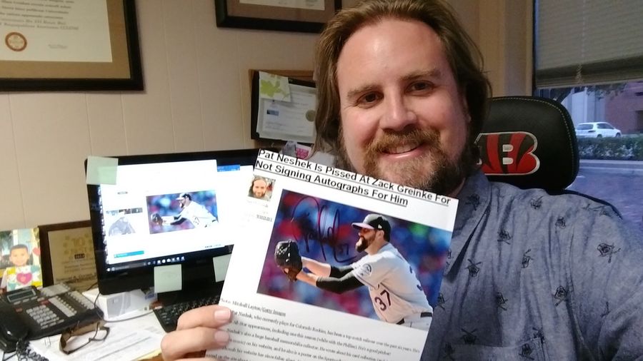 Pat Neshek Will Autograph A Printed-Out Blog Post If You Mail It To Him