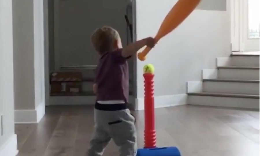 This Sports Baby Is Impressively Terrible At T-Ball