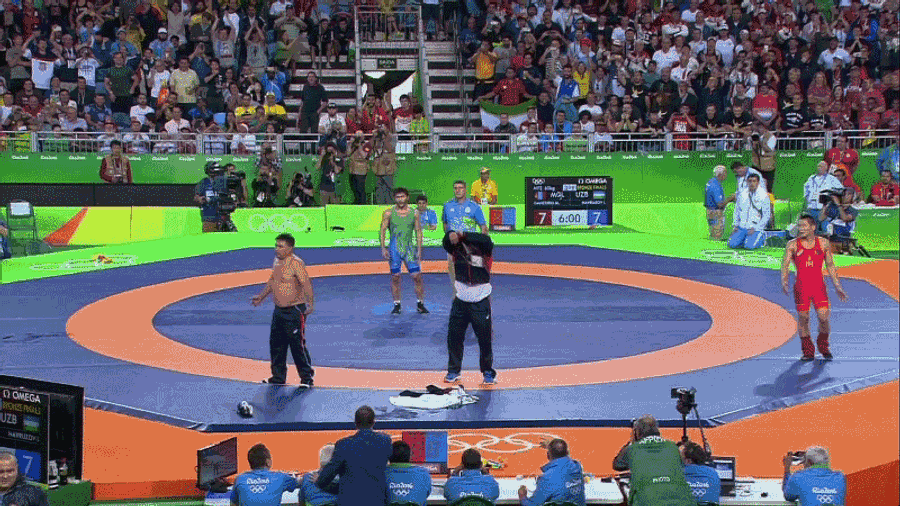 Wrestling Bronze Medal Match Ends In Controversy; Mongolian Coaches Strip In Protest