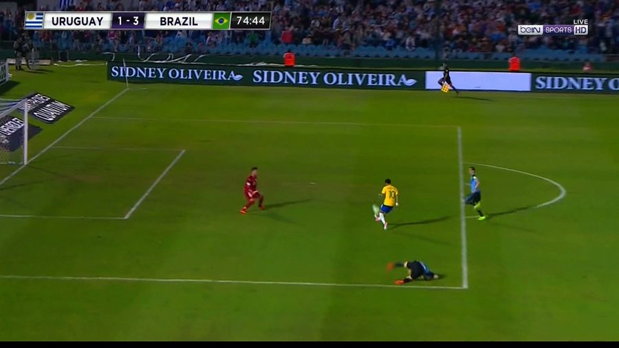 Neymar Beat Uruguay's Keeper With A Devilish Little Chip Shot