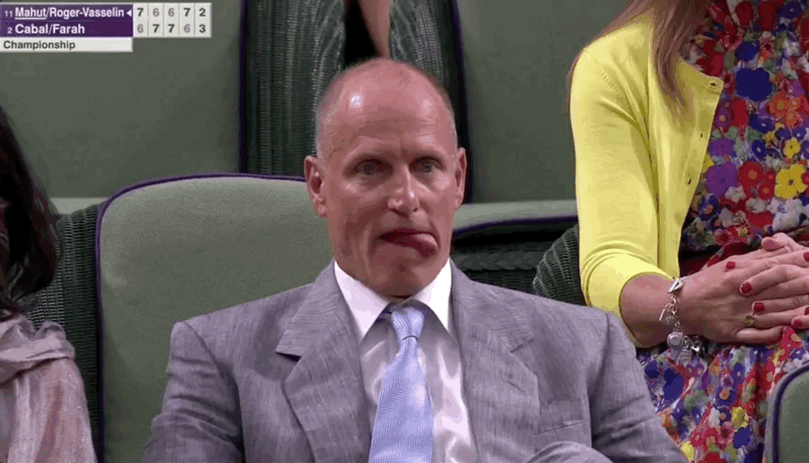 Nobody Had More Fun Watching Wimbledon Than Woody Harrelson Did